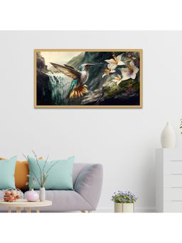Dekorstation - Beautiful Bird with Flower Nature Canvas Wall Painting