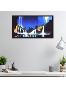 Dekorstation - Magical Waterfall Jungle Forest Nature Canvas Wall Painting