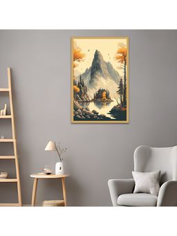Dekorstation - Beautiful Nature Lake Mountain Floating Canvas Wall Painting
