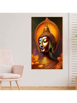 Dekorstation - Multi-Colro Lord Budha Meditating Floating Canvas Wall Painting