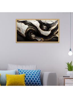 Dekorstation - Abstract Swirling Marble Stone Floating Canvas Wall Painting