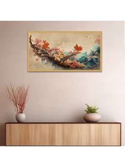 Dekorstation - 3D Art Floral Natural Illustration Floating Canvas Wall Painting