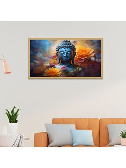 Dekorstation - Serenity Sapphire Buddha Canvas Wall Painting