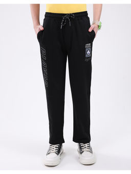 Monte Carlo - Boys Black Regular Fit Lower Trackpant