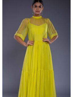 Ellemora - Lime Flare A Line Maxi Dress