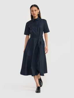 Perona - Women Navy Blue Elisa Midi Dress
