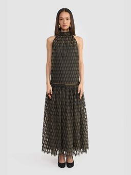 Perona - Women Monet Black Maxi Dress