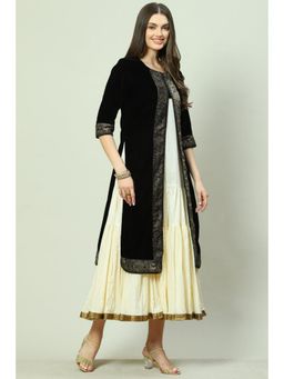 Biba - Black Printed Kurta (Set of 2)