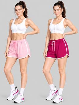 TULSATTVA - Women's High-Rise Shorts (Pack of 2)