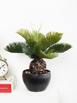 ARICK DECOR - Artificial Cycas Bonsai Plant with Pot