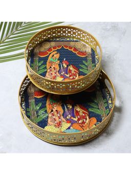 Amaya Decors - Multi-Color Wedding Design Platters (Pack of 2)