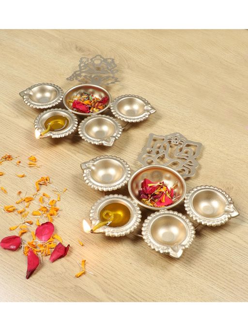 Amaya Decors Laxmi Ganesh Urli (Pack of 2)