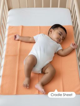 Baby Moo - Plain Changeable Dry Sheet Water-resistant Bed Protector - Orange