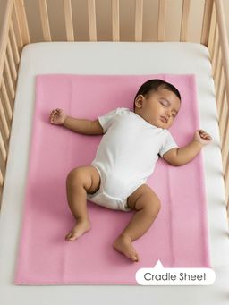 Baby Moo - Plain Changeable Dry Sheet Water-resistant Bed Protector - Pink