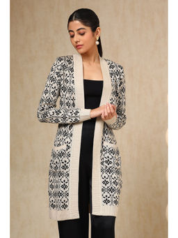 Soch - Women's Acrylic Woven Design Shrug