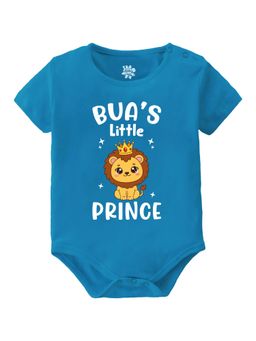 Baby Buzz - Blue Typography Printed Little Prince Romper