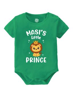 Baby Buzz - Green Typography Printed Little Prince Romper