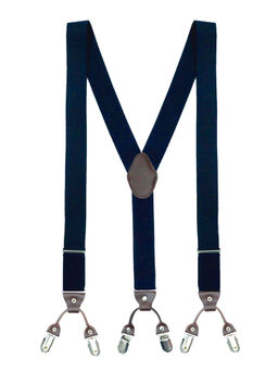 The Tie Hub - Suspender Carbon Navy Blue Y Back