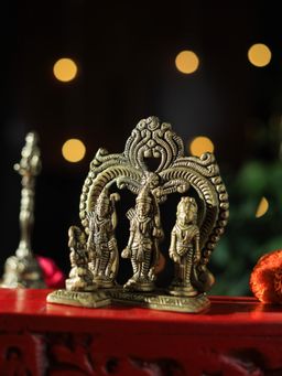 Revive Home - Brass Intricately Carved Ram Darbar Statue