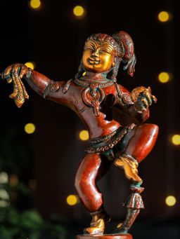 Revive Home - Bal Krishna Dancing Brass Statue
