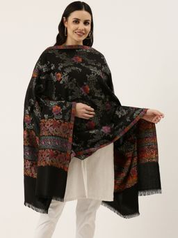 Pashmoda - Women Black Kaani Wool Shawl