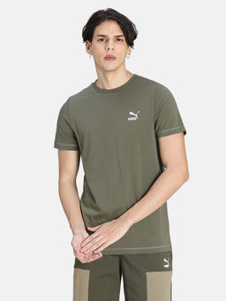 Puma - Classics Slim Tee Men Olive T-shirt