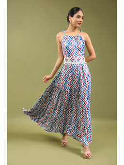 HANDME - Unique Leheriya Ethnic Dress & Belt (Set of 2)