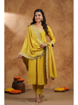 Autumnlane - Adrika Sunshine Full Work Premium Kurta Pant & Dupatta (Set of 3)