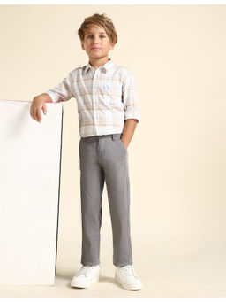 U.S. POLO ASSN. - Grey Slim Fit Solid Trouser