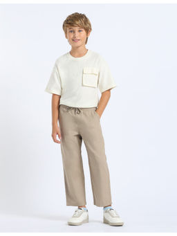 U.S. POLO ASSN. - Brown Solid Relaxed Fit Trouser