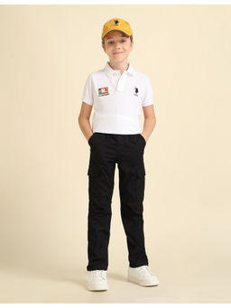 U.S. POLO ASSN. - Black Regular Fit Solid Cargo