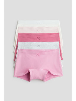 H&M - Girls Multi-Color 5-Pack Cotton Boxer Briefs