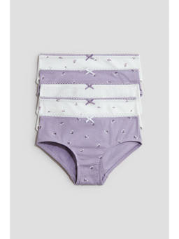 H&M - Girls Multi-Color 5-Pack Cotton Briefs