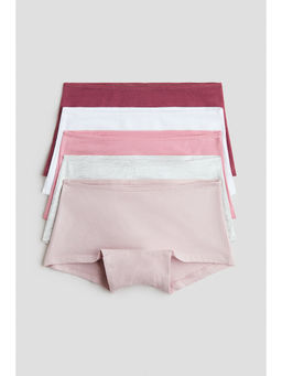 H&M - Girls Multi-Color 5-Pack Cotton Boxer Briefs