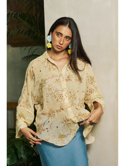 Essgee - Beige Oro Beaded and Sequinned Embellished Shirt