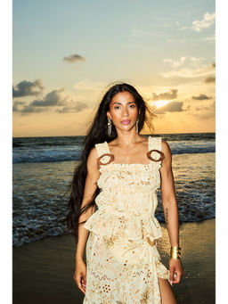Essgee - Beige Oro Sequinned Embellished Top