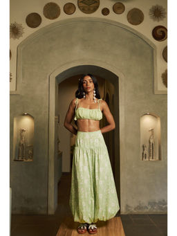 Essgee - Green Ravello Floral Printed Skirt