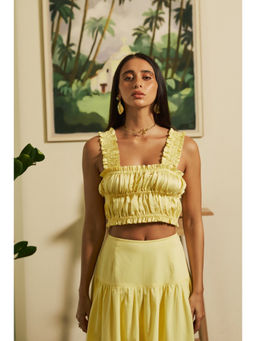 Essgee - Yellow Ravello Ruched Crop Top