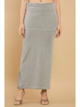 Soch - Women Grey Cotton Solid Plain Petticoat