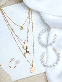 Joker and Witch - Pearly White Jewellery Set for Women