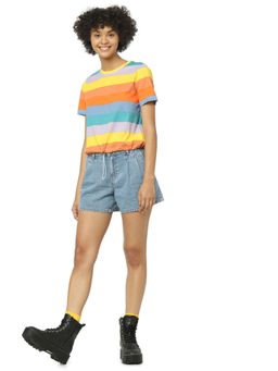 ONLY - Women Striped Multicolor T-Shirt