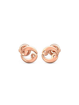 Candere by Kalyan Jewellers - 18K Rose Gold Cancer Stud Earring for Women