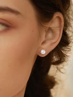 Peora - Gold Plated Cubic Zirconia Studded Stud Earrings Fashion Jewellery for Women