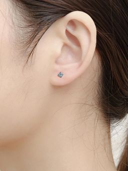 Peora - Silver Plated Cubic Zirconia Studded Fancy Stud Earrings Fashion Jewellery