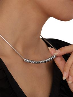 Peora - Silver Plated Fancy Pendant Style Necklace Chain