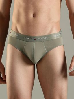 Tommy Hilfiger - Green Solid Mid Rise Brief