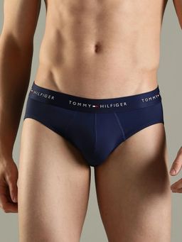 Tommy Hilfiger - Navy Blue Solid Mid Rise Brief
