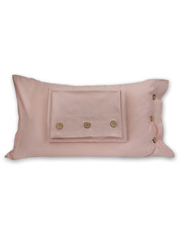 Veda Homes - Buttoned Peach Bedsheet (Set of 5)