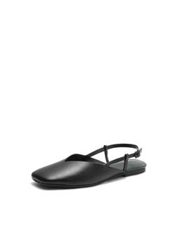 RAREISM - Elina Women Black Solid Slingback Sandals