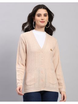 Monte Carlo - Women's Regular Fit Winter Pink Cardigan